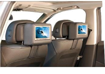 Vizualogic DVD system for a BMW with Active Head Restaint